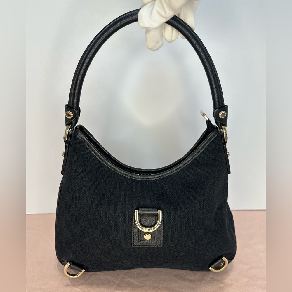 GUCCI Abbey D-Ring Hobo Canvas EUC